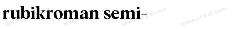 rubikroman semi字体转换